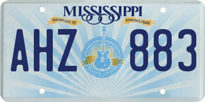 MS license plate AHZ883