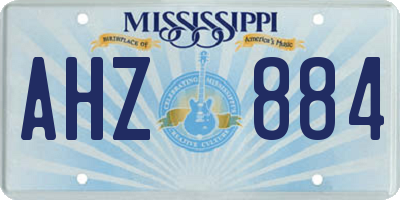 MS license plate AHZ884