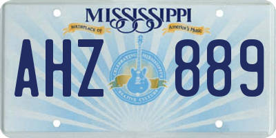 MS license plate AHZ889