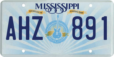 MS license plate AHZ891