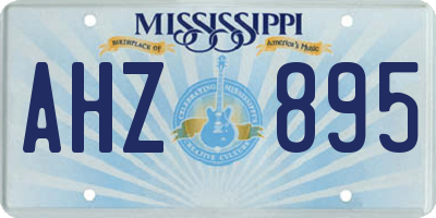 MS license plate AHZ895