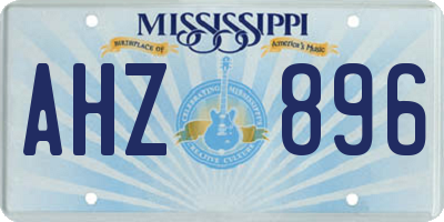 MS license plate AHZ896