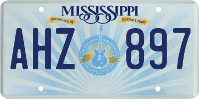 MS license plate AHZ897