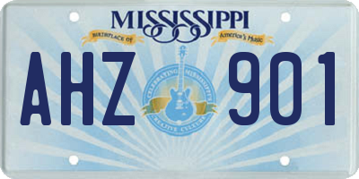 MS license plate AHZ901