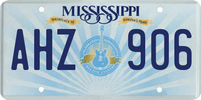 MS license plate AHZ906