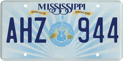 MS license plate AHZ944