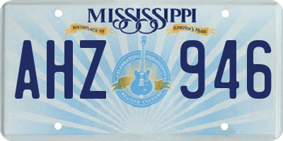 MS license plate AHZ946