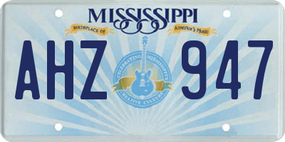 MS license plate AHZ947