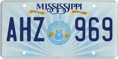 MS license plate AHZ969