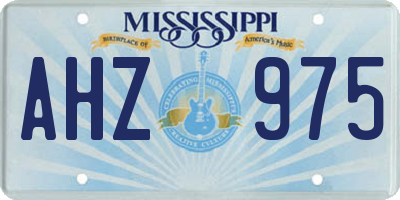 MS license plate AHZ975