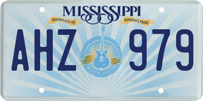 MS license plate AHZ979