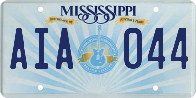 MS license plate AIA044