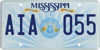 MS license plate AIA055