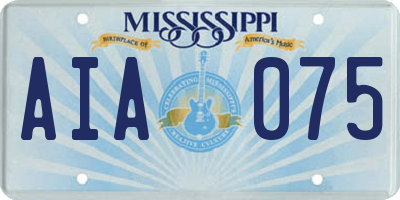 MS license plate AIA075
