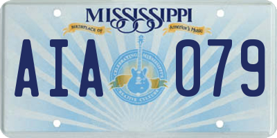 MS license plate AIA079