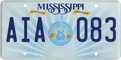 MS license plate AIA083