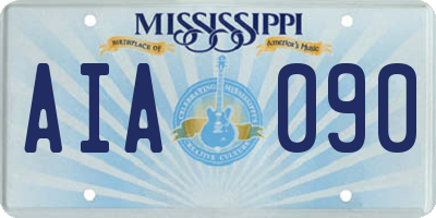 MS license plate AIA090