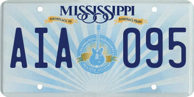 MS license plate AIA095
