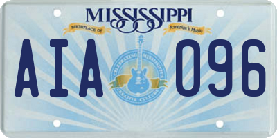 MS license plate AIA096