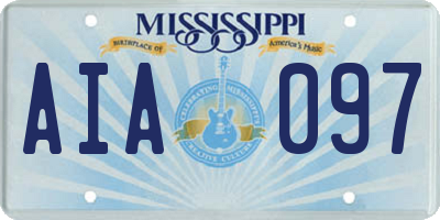 MS license plate AIA097