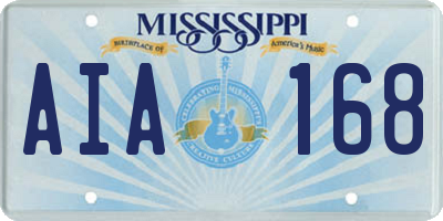 MS license plate AIA168