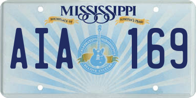 MS license plate AIA169