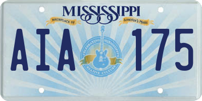 MS license plate AIA175