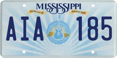 MS license plate AIA185