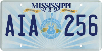 MS license plate AIA256