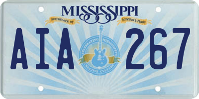 MS license plate AIA267