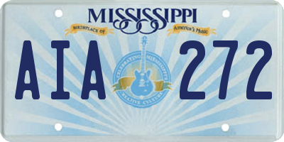MS license plate AIA272
