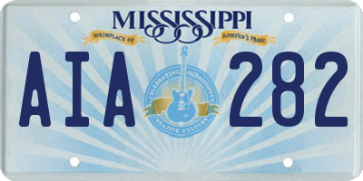MS license plate AIA282