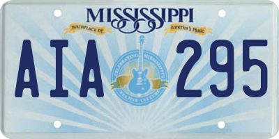 MS license plate AIA295