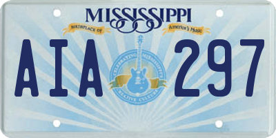 MS license plate AIA297