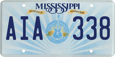 MS license plate AIA338