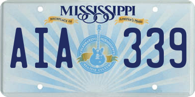 MS license plate AIA339