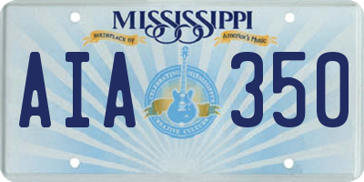 MS license plate AIA350