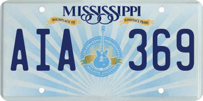 MS license plate AIA369