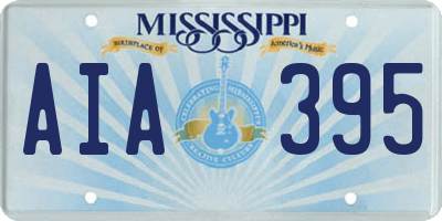 MS license plate AIA395