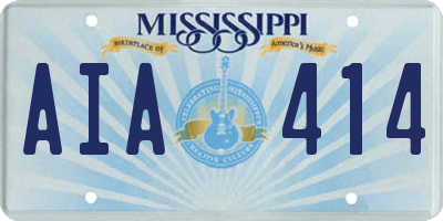 MS license plate AIA414