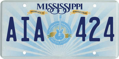 MS license plate AIA424