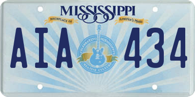 MS license plate AIA434