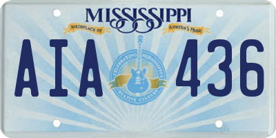 MS license plate AIA436