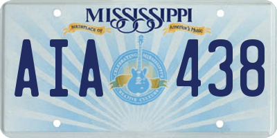 MS license plate AIA438