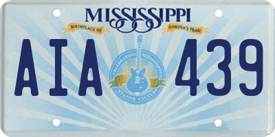MS license plate AIA439