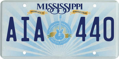MS license plate AIA440