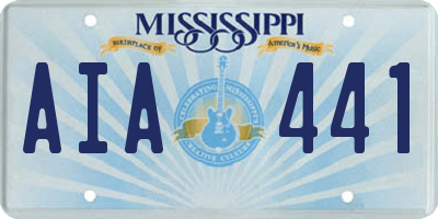 MS license plate AIA441