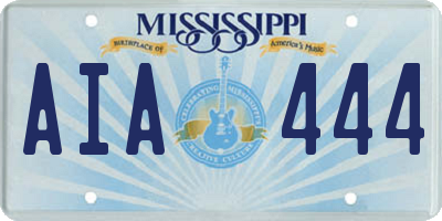 MS license plate AIA444
