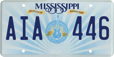 MS license plate AIA446