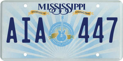 MS license plate AIA447